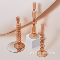 Glass Pillar Candle Holders Multipurpose Wavy glass candle Holder Candlestick Factory